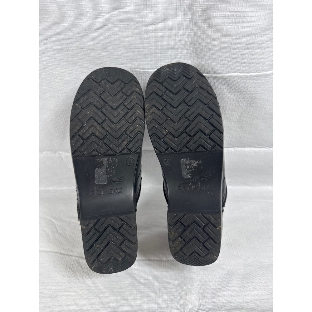 Dansko Professional Black Box Leather Clogs Women 39 Wide - Picture 8 of 10